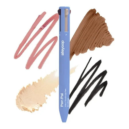 ALLEYOOP Pen Pal 4-in-1 NG01 Touch Up Makeup Pen - in Black Lip Liner in Taupe Highlighter Stick in Champagne Eyebrow Pencil in Pink - Travel Makeup Pen Cruelty-Free & Vegan (In a Rouge) | Walmart (US)