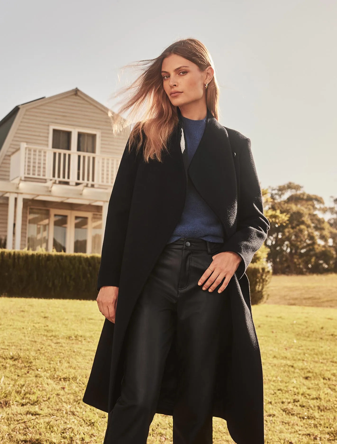 Bridget Funnel-Neck Coat | Forever New (AU)
