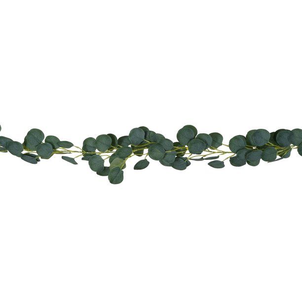 Mainstays 7-Foot Leafy Garland LED String Lights, Eucalyptus Leaf Shape, Green Finish - Walmart.c... | Walmart (US)