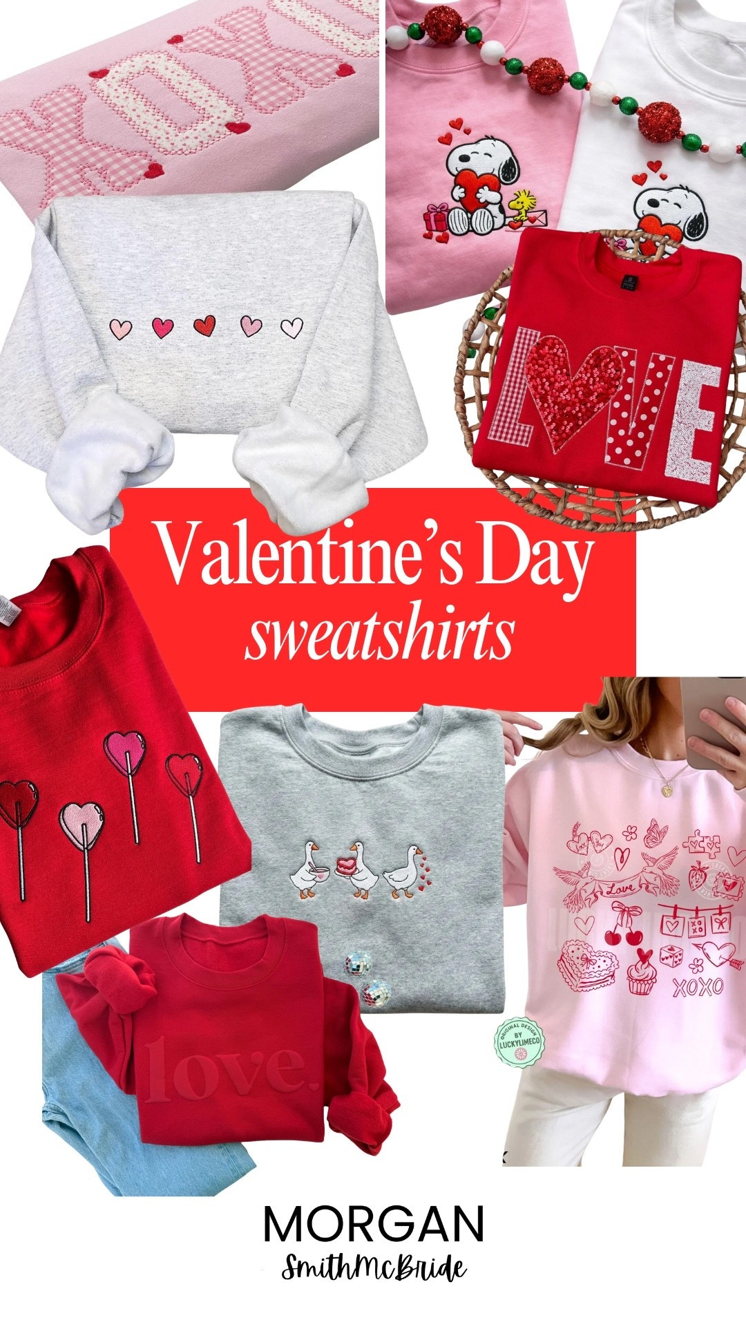 Valentine's Day sweatshirts for her. These are perfect for a class party or festive activities at home. 

#LTKSeasonal #LTKmomlife #LTKFindsUnder50