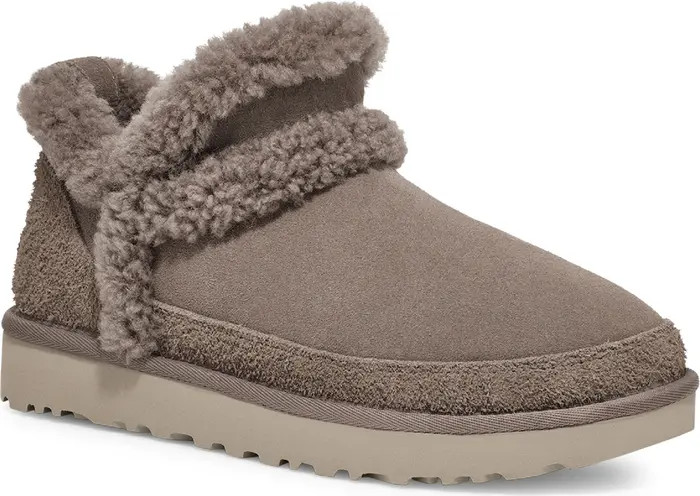Classic Ultra Mini Spillseam Genuine Shearling Bootie (Women) | Nordstrom