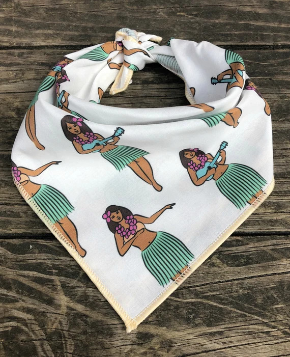 Flower dog bandana  HULA GIRLS // Hawaiian dog bandana // Pet | Etsy | Etsy (US)