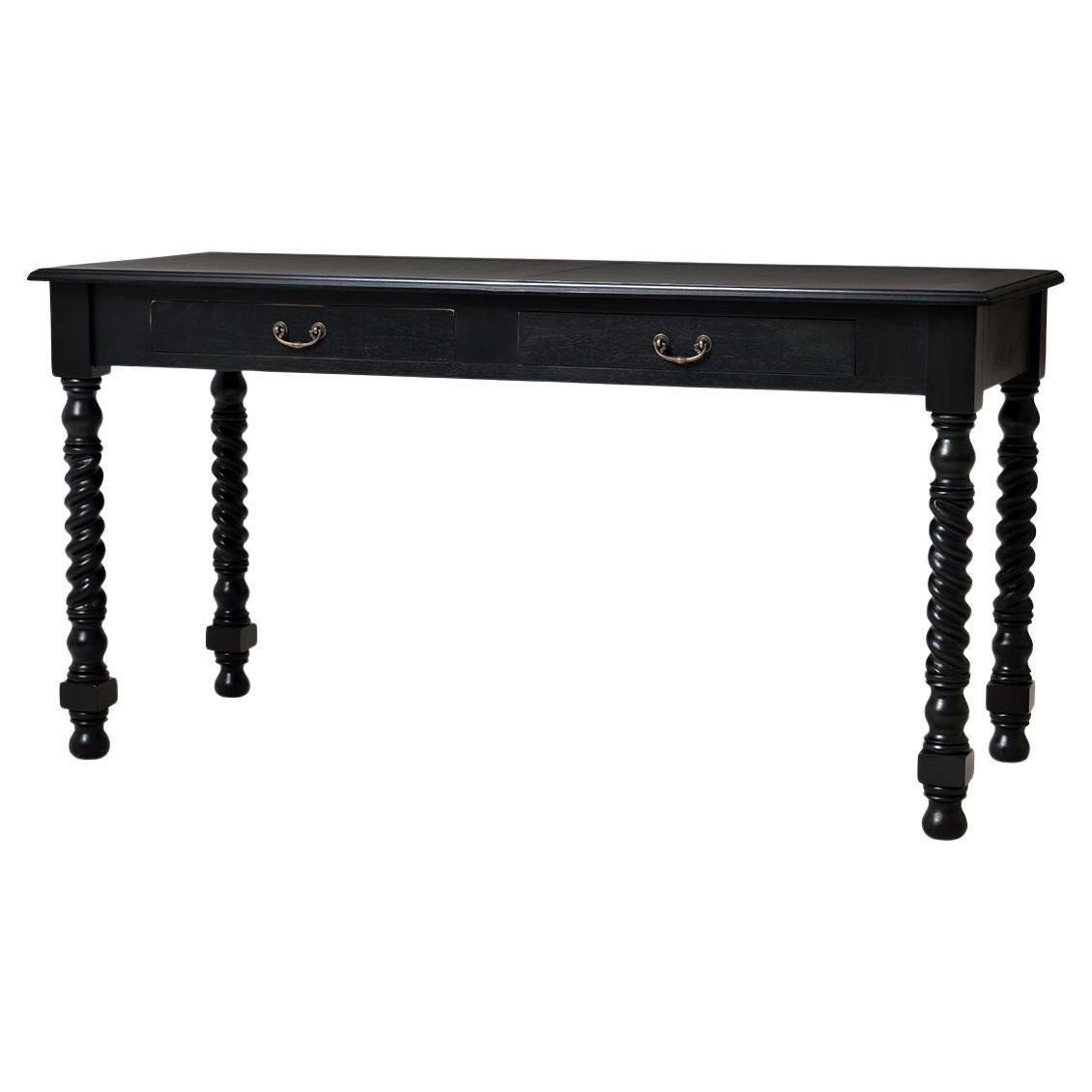 European Black Rustic Desk | 1stDibs