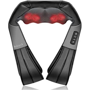 Shiatsu Neck and Back Massager with Soothing Heat, Nekteck Electric Deep Tissue 3D Kneading Massa... | Amazon (US)