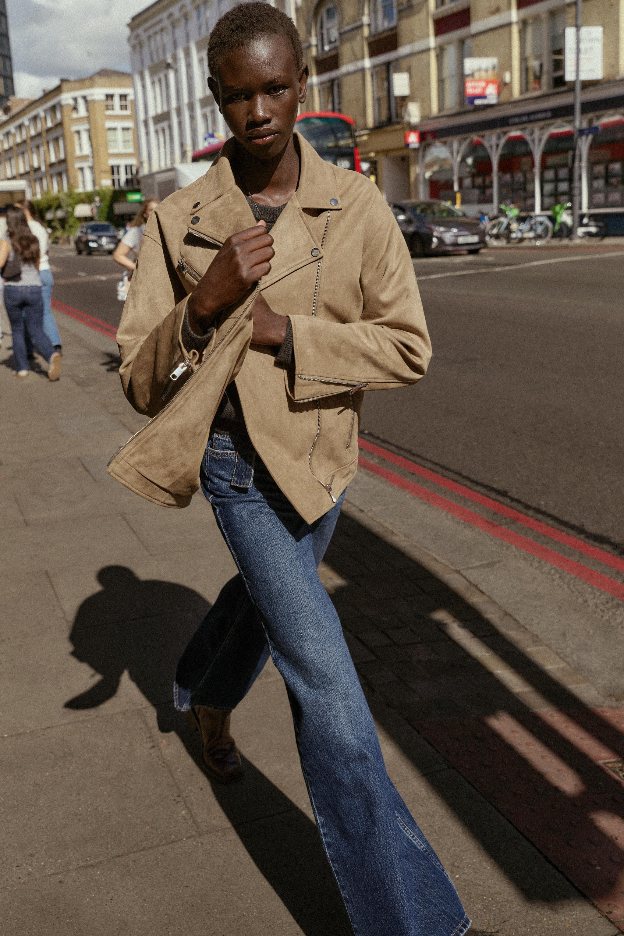 FAUX SUEDE BIKER JACKET | Zara US