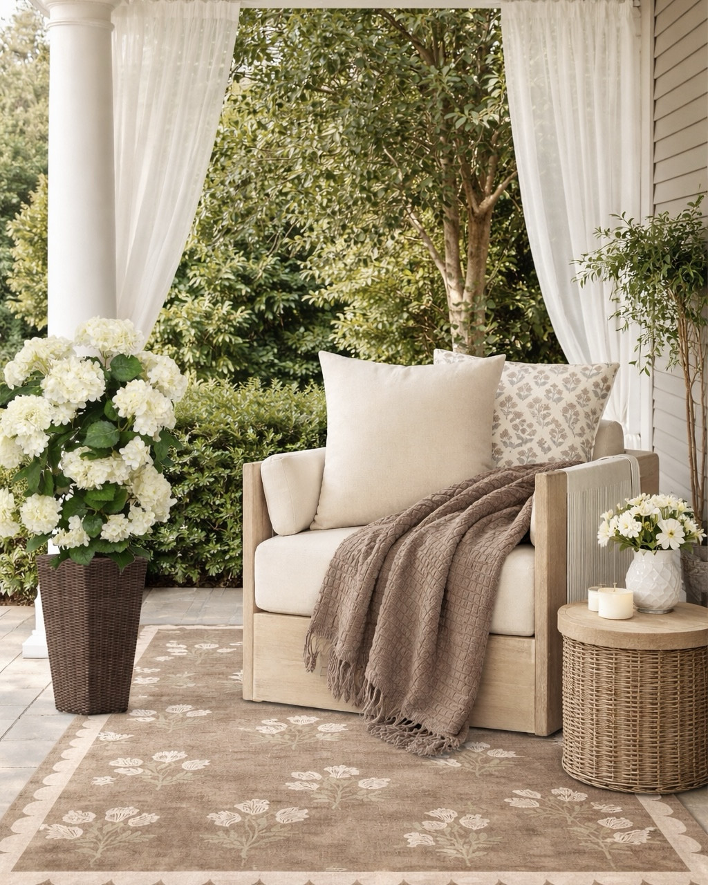 Neutral Outdoor Refresh Finds

Follow @farmtotablecreations on Instagram for more cozy, elevated home finds 🤍

This is one of my favorite ways to update a space for the season using soft, neutral layers that always feel timeless. The patterned rug adds just enough interest, while the mix of pillows and that cozy textured throw bring in warmth and dimension. I love finishing it off with fresh florals—simple, classic, and instantly brightening.

#accentchair | #arearug | #throwpillows | #throwblanket | #livingroomdecor | #neutraldecor | #homedecorfinds

#LTKHome #LTKSaleAlert