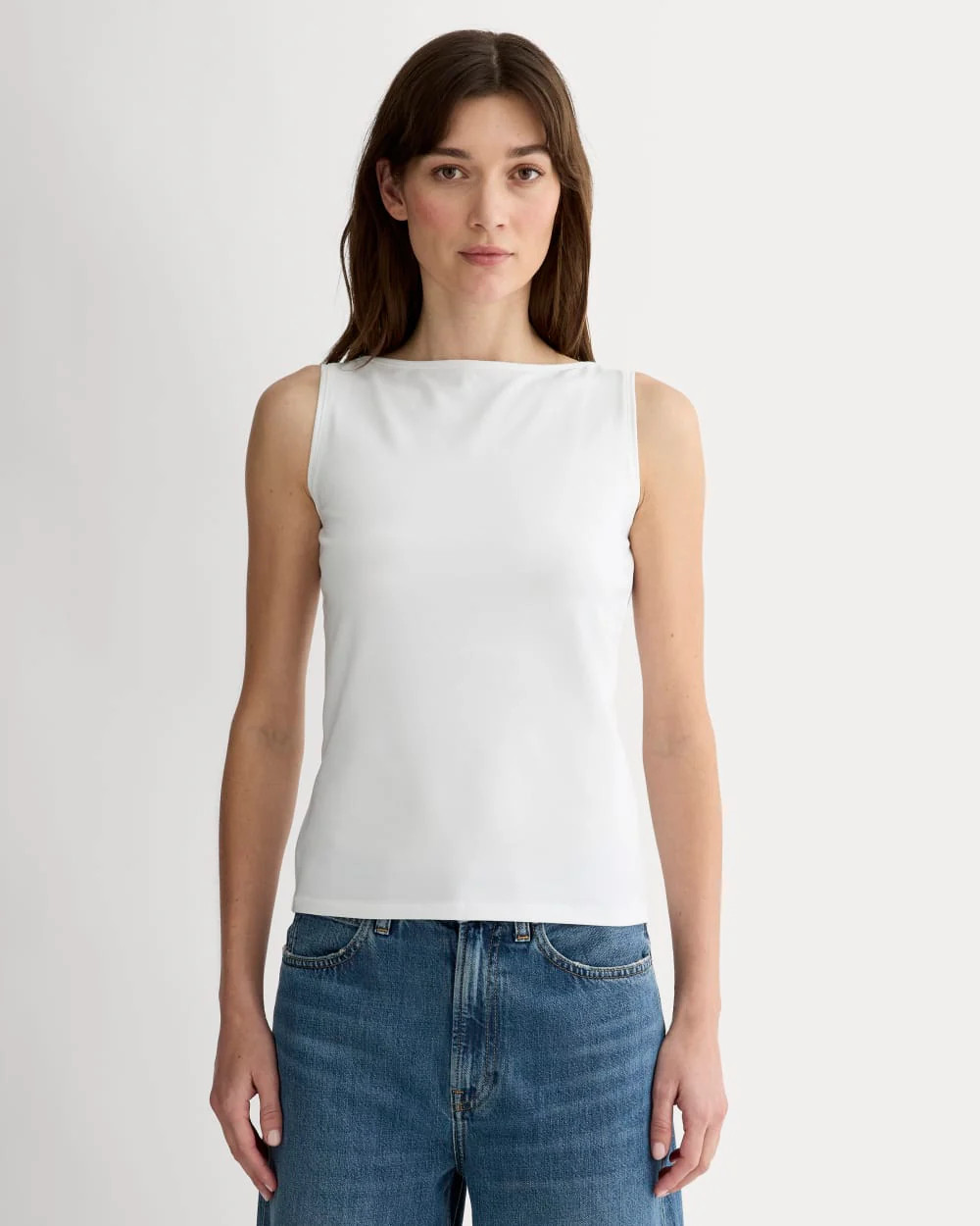 The Form Boatneck Tank | White | Everlane