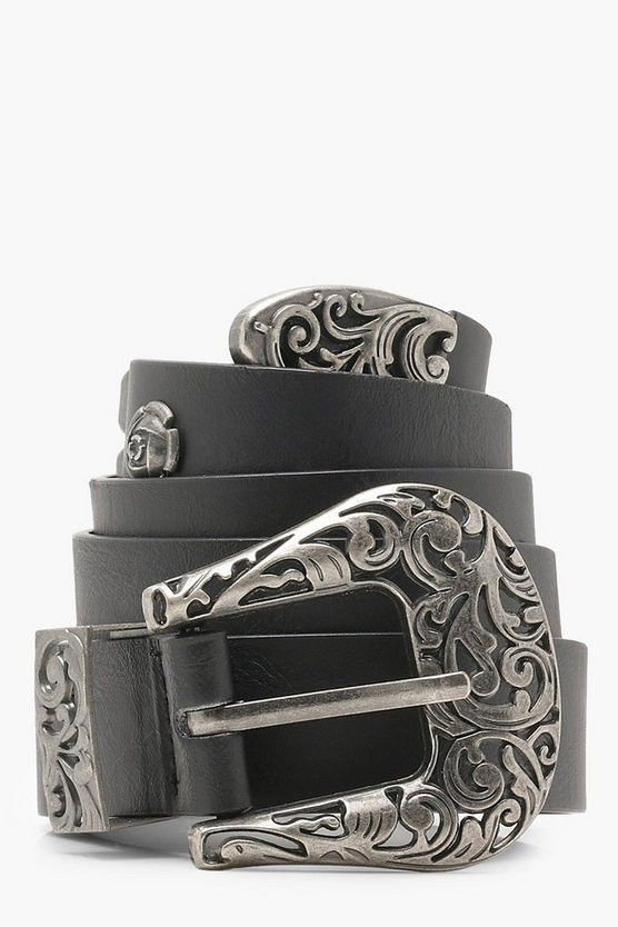 Filigree Western BeltFiligree Western Belt | Boohoo.com (UK & IE)