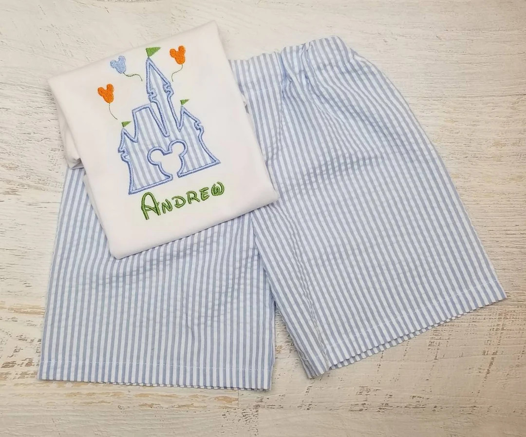 First Trip Castle Shirt, Boys Outfit, Shorts Tshirt, Matching Sibling Shirt, Magical Mouse Shirt,... | Etsy (US)