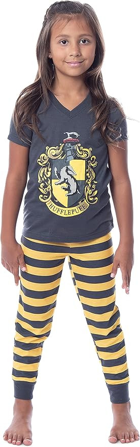 Harry Potter Big Girls' Hogwarts House Crest Jogger Pajama Set-All Houses | Amazon (US)