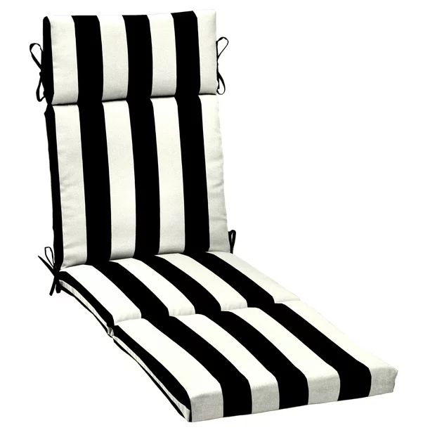 Better Homes & Gardens 72" x 21" Black Stripe Rectangle Chaise Lounge Cushion, 1 Piece | Walmart (US)