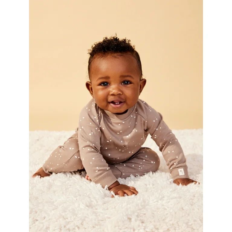 Little Star Organic Baby 2Pc Sweatshirt & Jogger Set, Size Newborn-24M | Walmart (US)