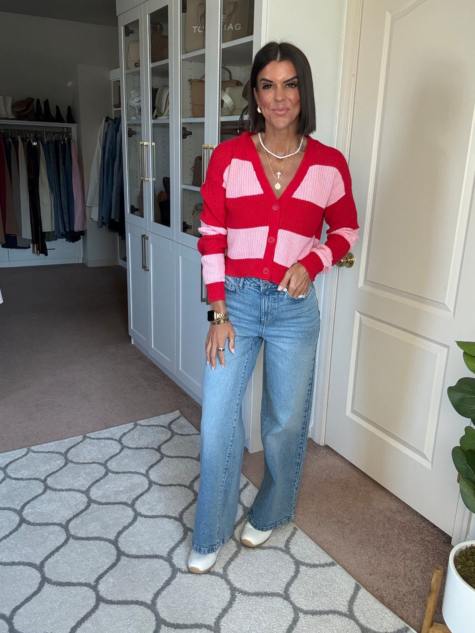 I love this Walmart cardigan! Size small
Jeans fit tts, size down if in between 

#LTKValentine #LTKmomlife #LTKgrwm