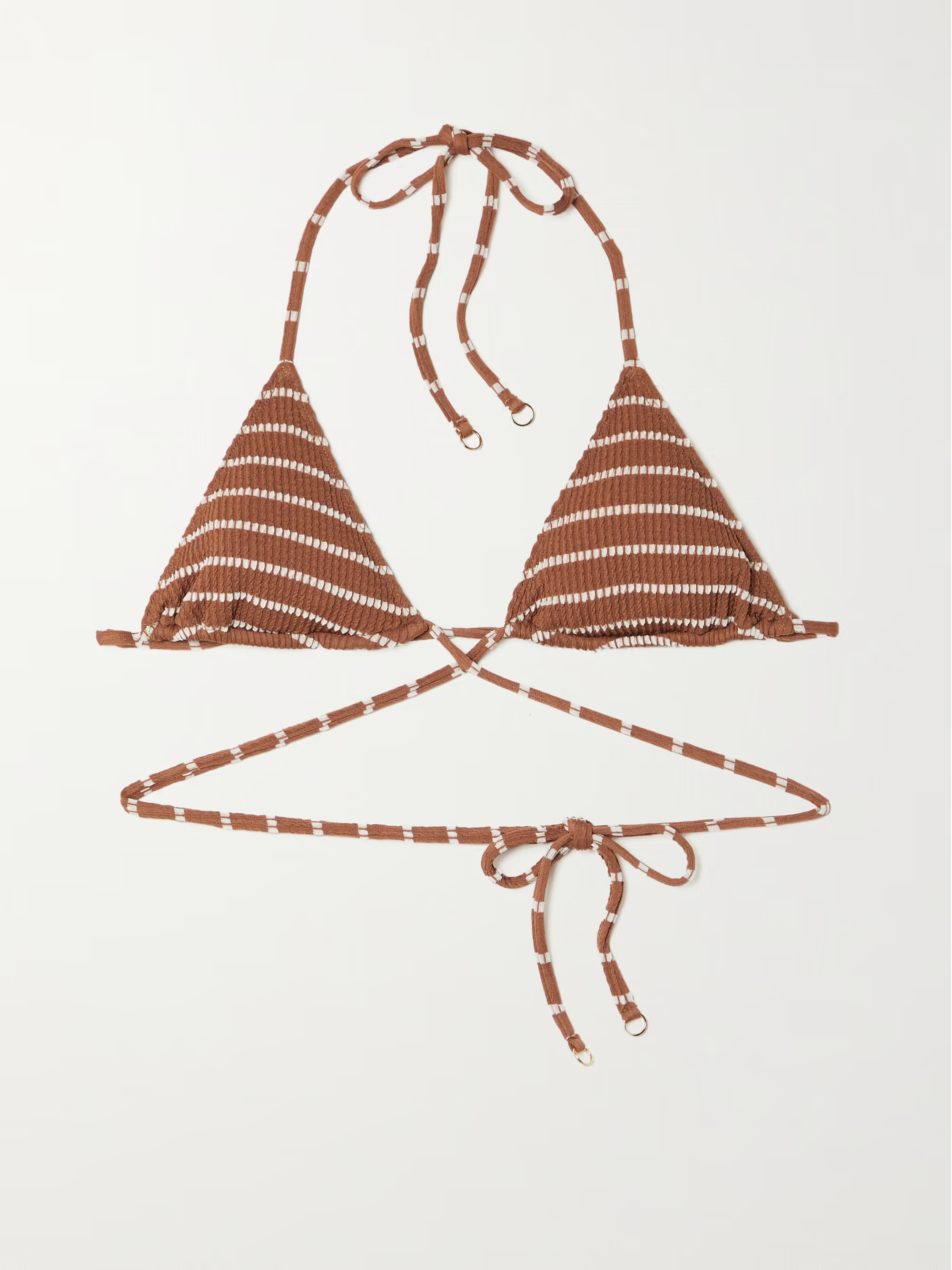 Marzia striped textured bikini top | NET-A-PORTER (UK & EU)