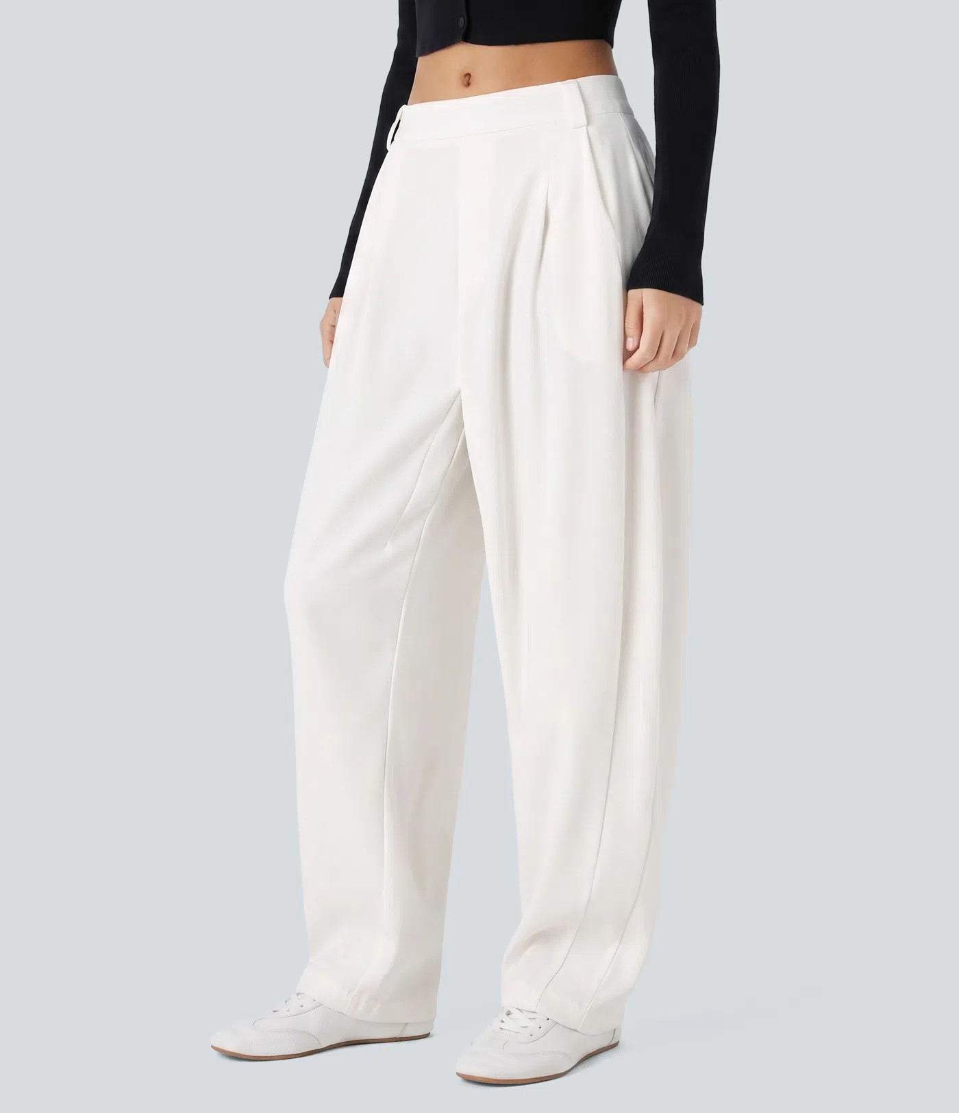 Mid Rise Pocket Barrel Leg Baggy Work Pants | HALARA