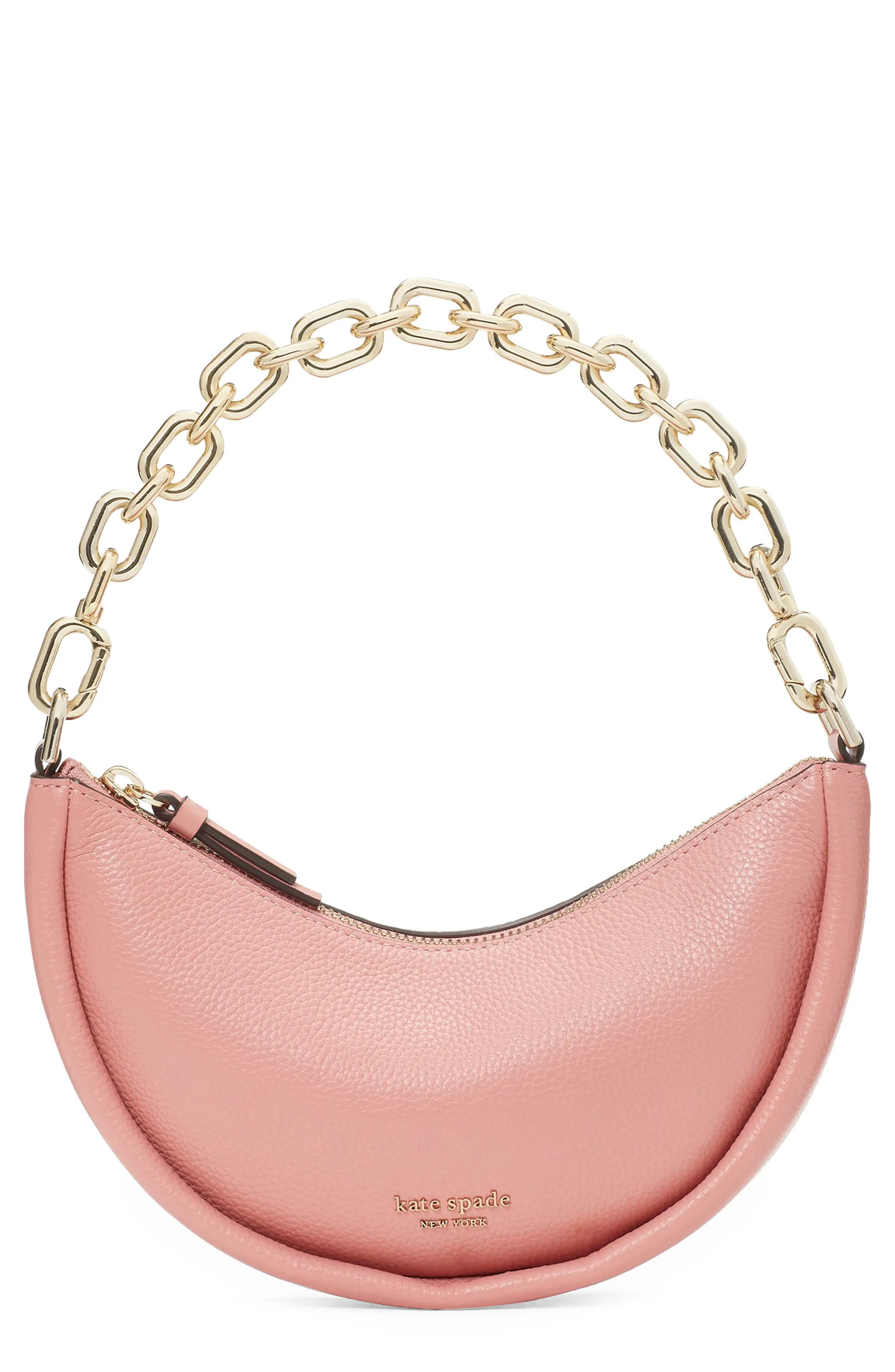 kate spade new york small smile pebbled leather crossbody bag in Serene Pink at Nordstrom | Nordstrom