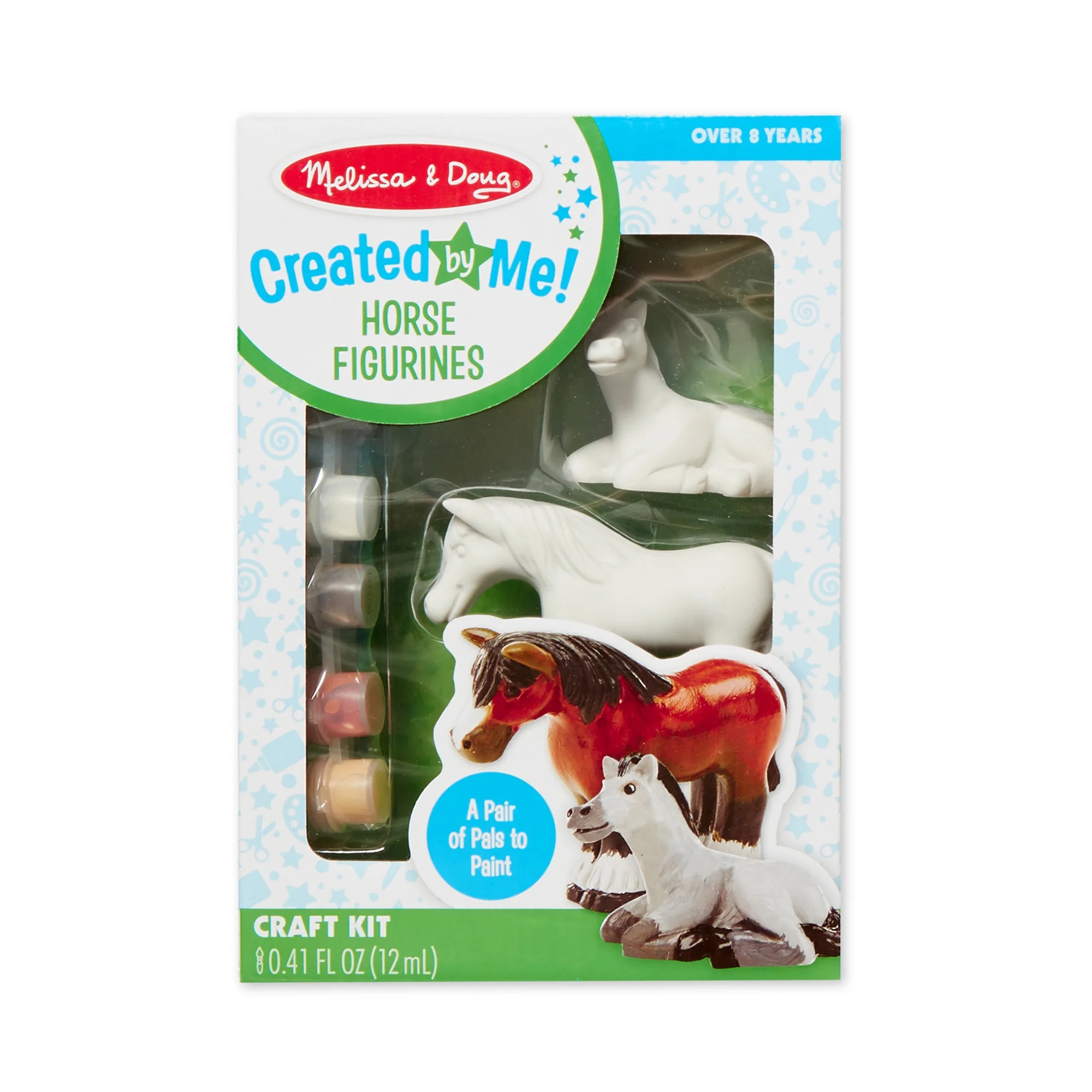 Melissa & Doug Created by Me! Horse Figurines Craft Kit (2 Resin Horses, 6 Paints, Paintbrush) | Walmart (US)
