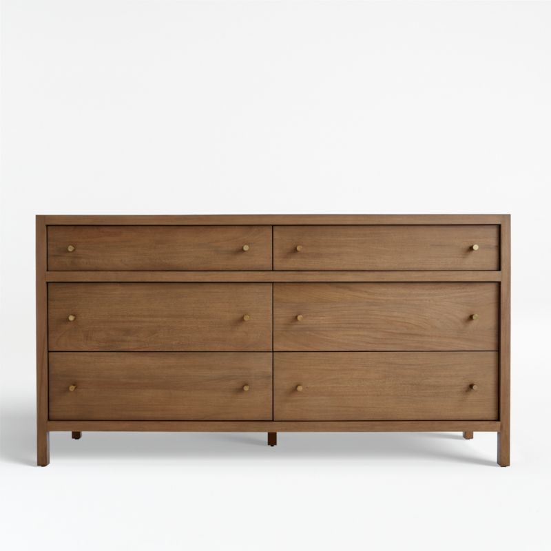 Keane Driftwood 6-Drawer Wood Dresser + Reviews | Crate and Barrel | Crate & Barrel