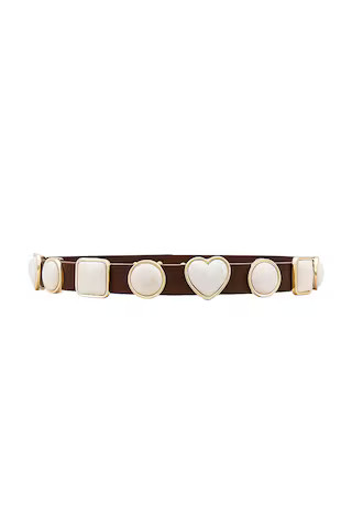 Lele Sadoughi Pearl Station Belt in Walnut from Revolve.com | Revolve Clothing (Global)