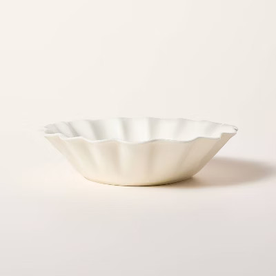 Ruffled Ceramic Serving Bowl Cream - kate spade new york x Target | Target