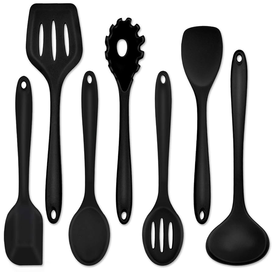 P&P CHEF Silicone Cooking Utensils Set of 7, Heat-proof Kitchen Utensils Set for Nonstick Cookwar... | Amazon (US)