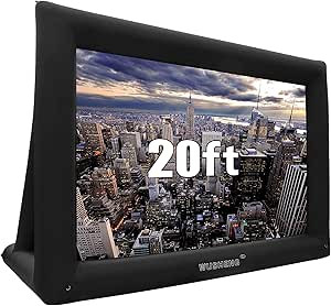 20 Feet Inflatable Outdoor and Indoor Theater Projector Screen - Includes Inflation Fan, Tie-Down... | Amazon (US)