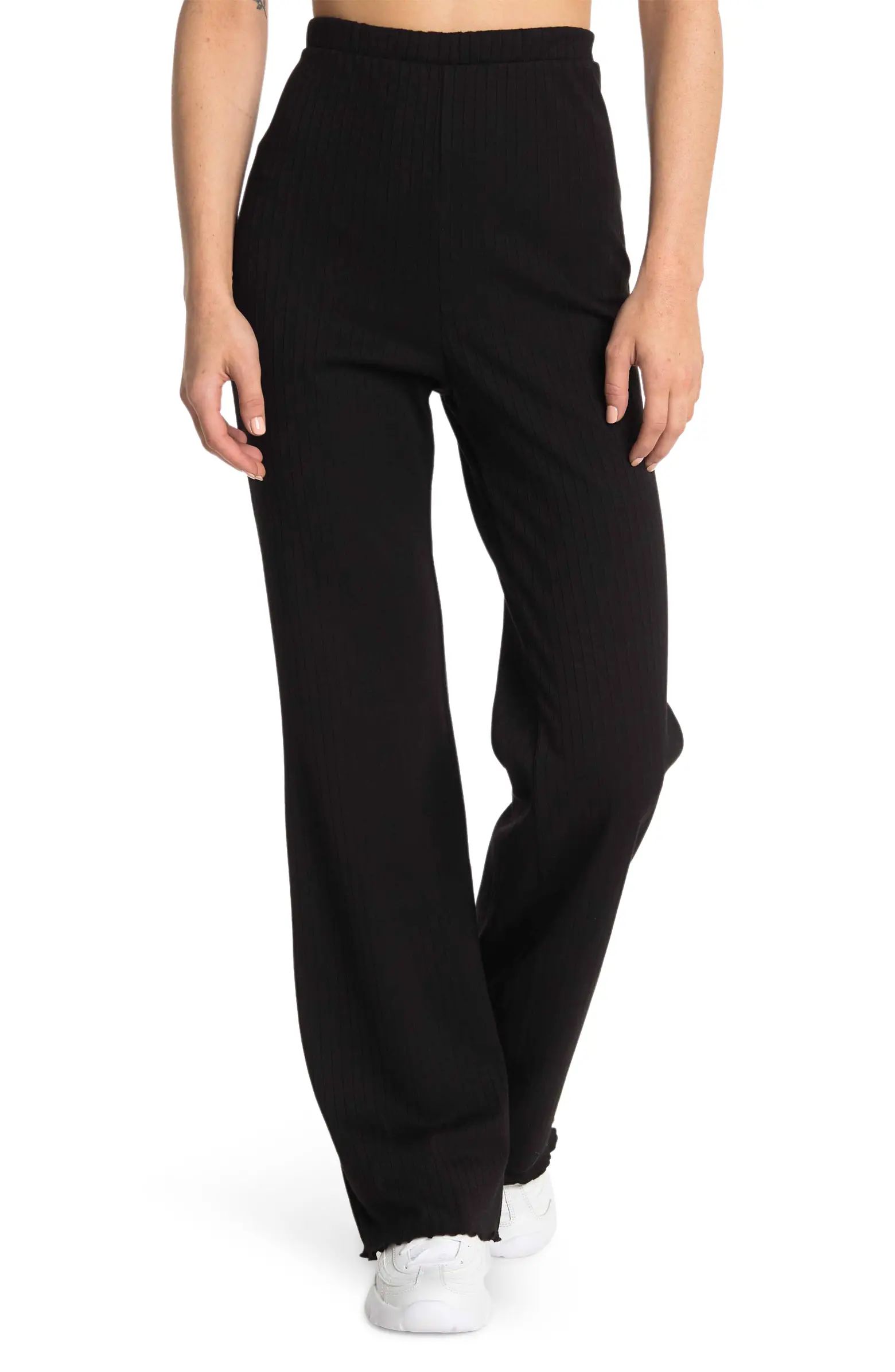 Ribbed Wide Leg Pull-On Pants | Nordstrom Rack