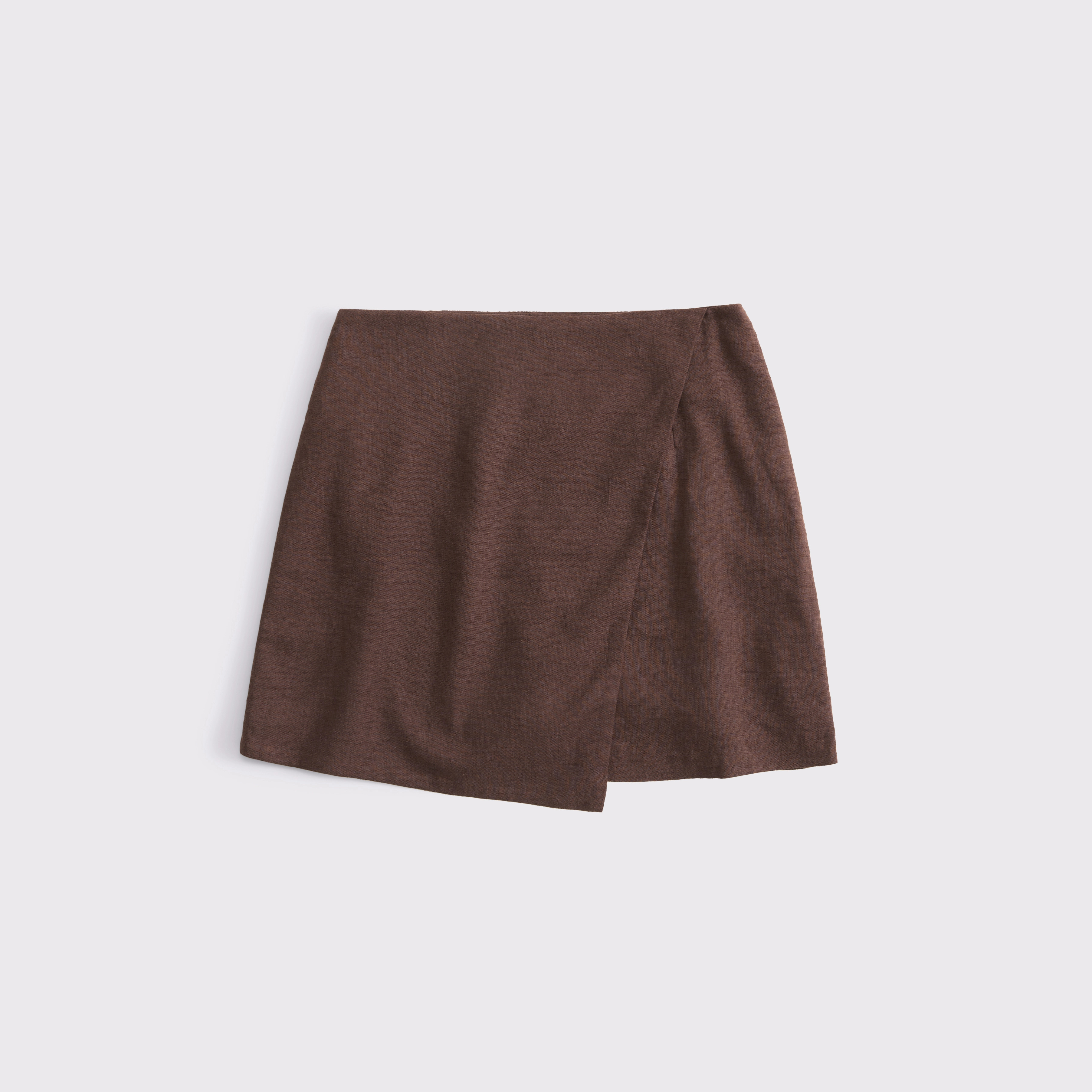 The A&F Scarlett Linen-Blend Wrap Mini Skort | Abercrombie & Fitch (US)