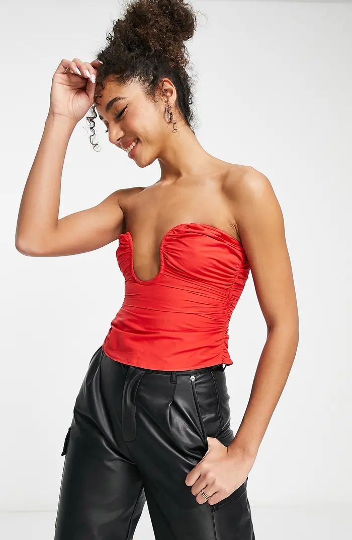 Ruched Strapless Corset Top | Nordstrom