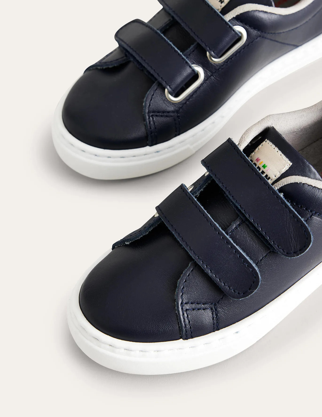 Leather Double Strap Low Top - Navy | Boden (US)