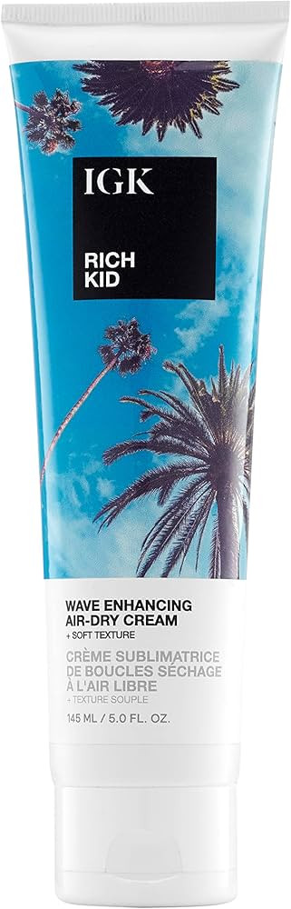 IGK RICH KID Wave Enhancing Air-Dry Cream | Hold + Texture + Shine | Vegan + Cruelty Free | | Amazon (US)