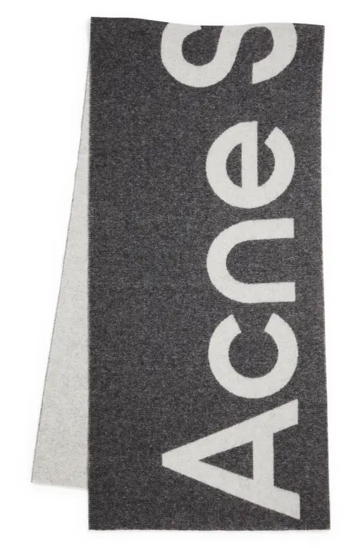 Acne Studios Toronty Logo Scarf in Black at Nordstrom | Nordstrom