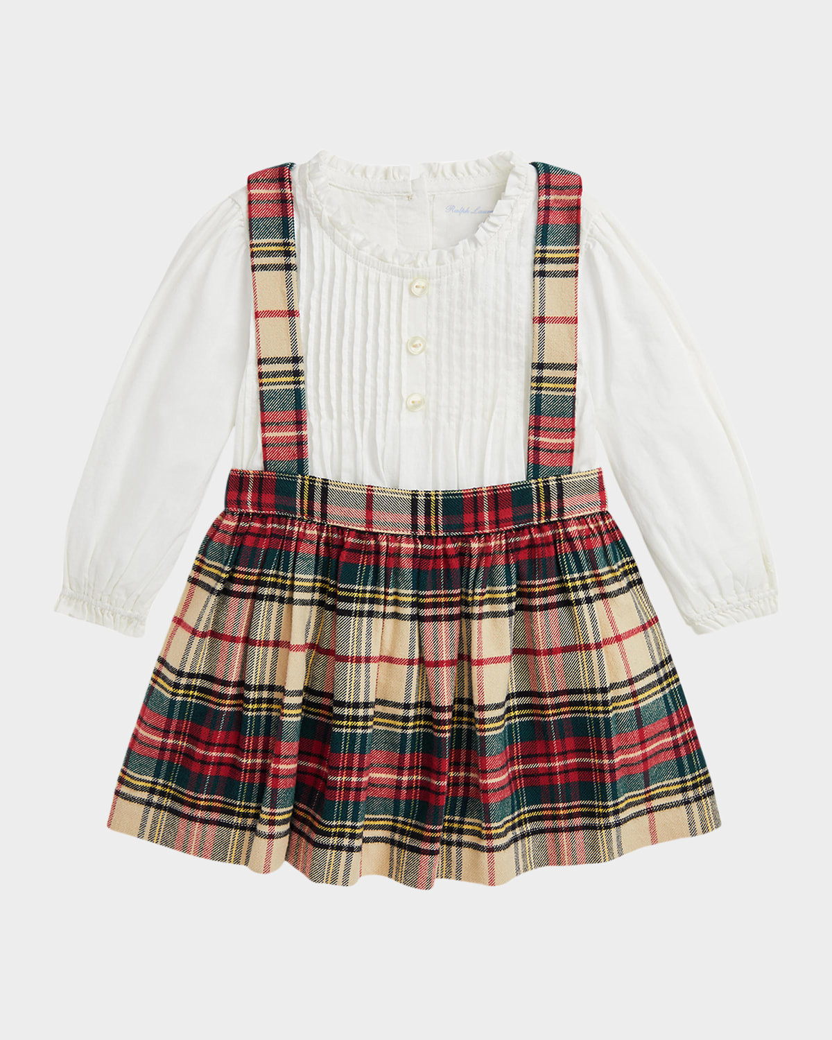 Girl's Plaid-Print Skirt W/ Bodysuit Set, Size 9M-24M | Neiman Marcus