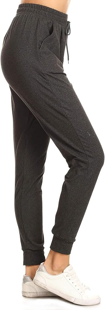 Leggings Depot Women's Jogger Track Cuff Sweatpants with Pockets for Yoga, Workout | Amazon (US)