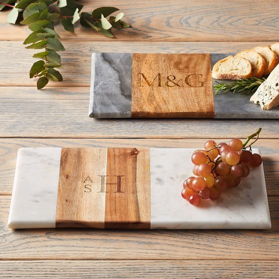 Wood and Marble Rectangle Cheese Board | Mark and Graham