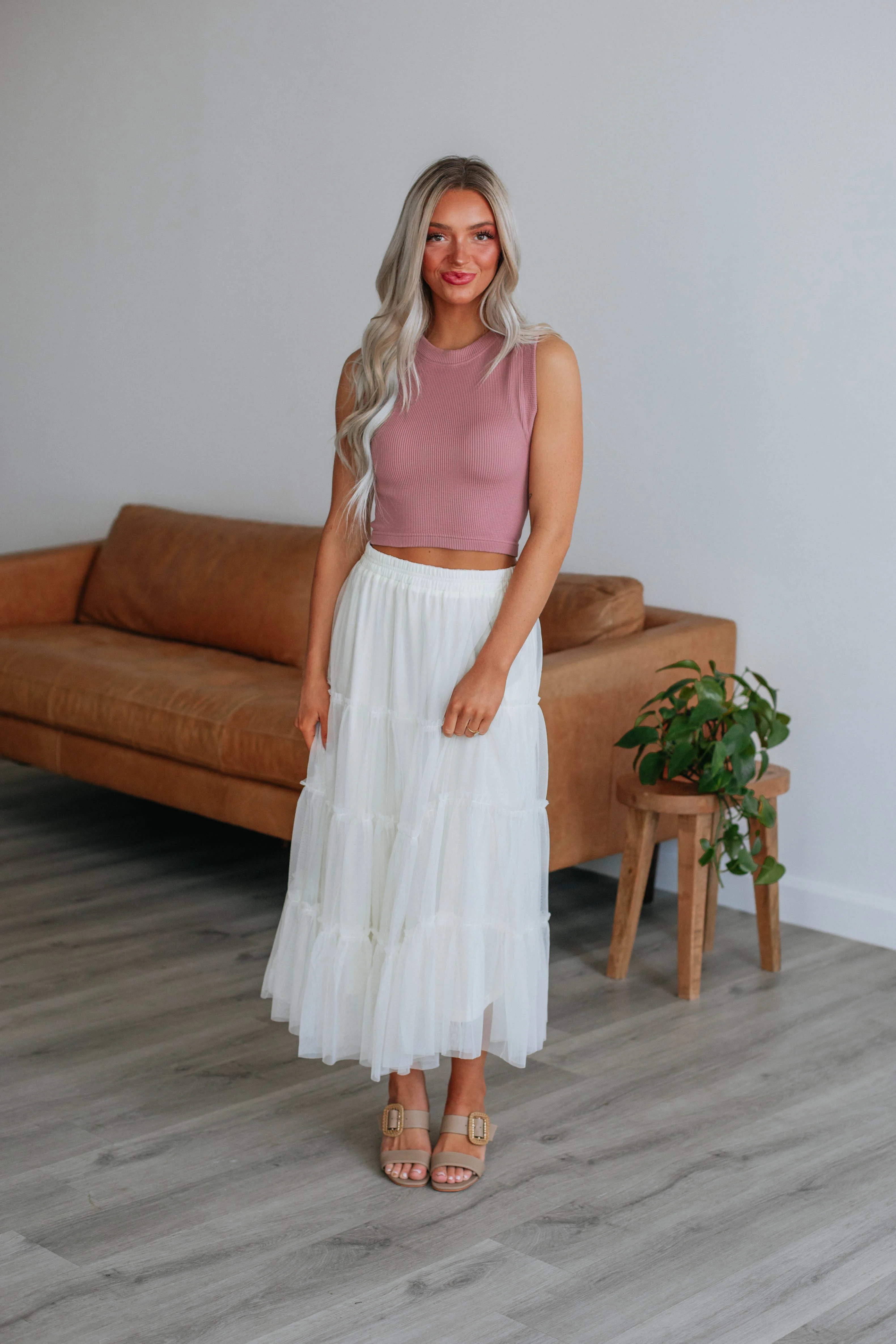 Evalina Tiered Mesh Skirt | Wild Oak Boutique