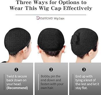 Dreamlover Black Wig Cap for Women Lace Front, Mesh Wig Cap for Long Hair, Wig Net Cap, 2 Pieces | Amazon (US)