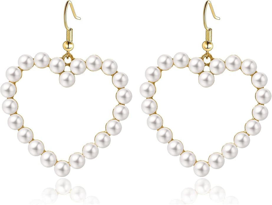 Pearl Dangle Earrings Long Tassel Pearl Earrings for Women Dainty Pearl Chain Earrings Prom Jewel... | Amazon (US)