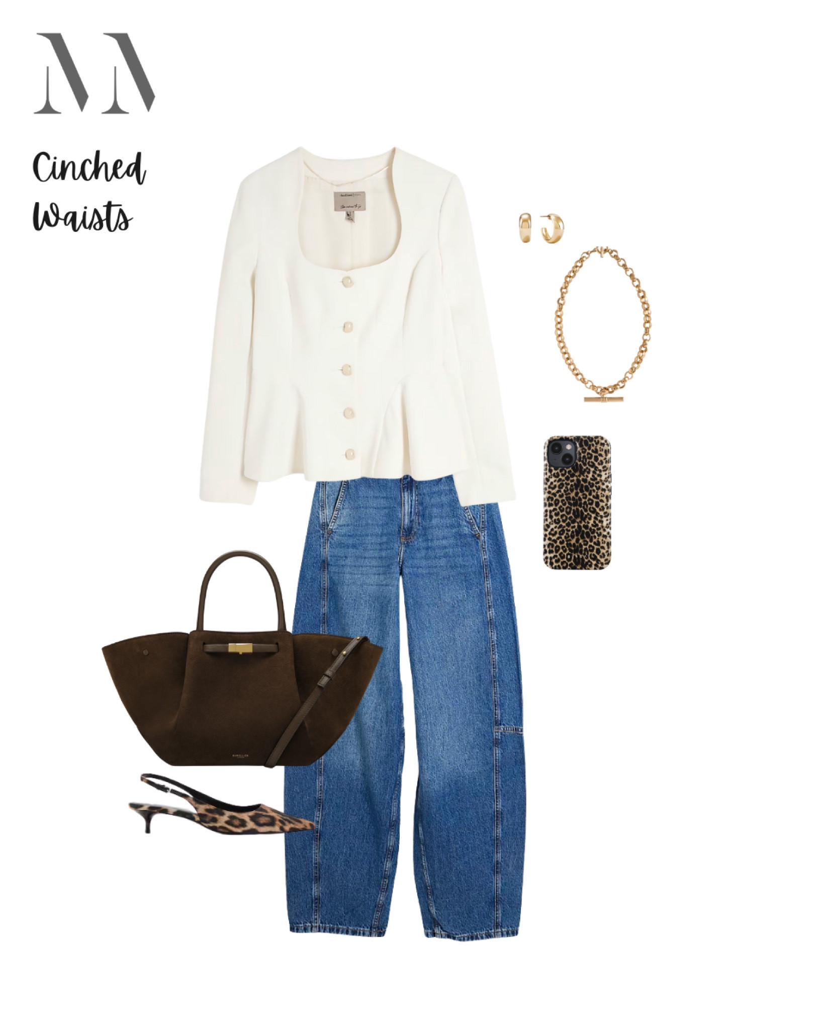 Waist definition is back although it never actually went out for us. This structured cream jacket puts you into an hourglass shape with minimal effort. Paired with relaxed denim, a statement tote and a hint of leopard print it’s an elevated but very wearable look.

#LTKmidsize #LTKuk #LTKspring