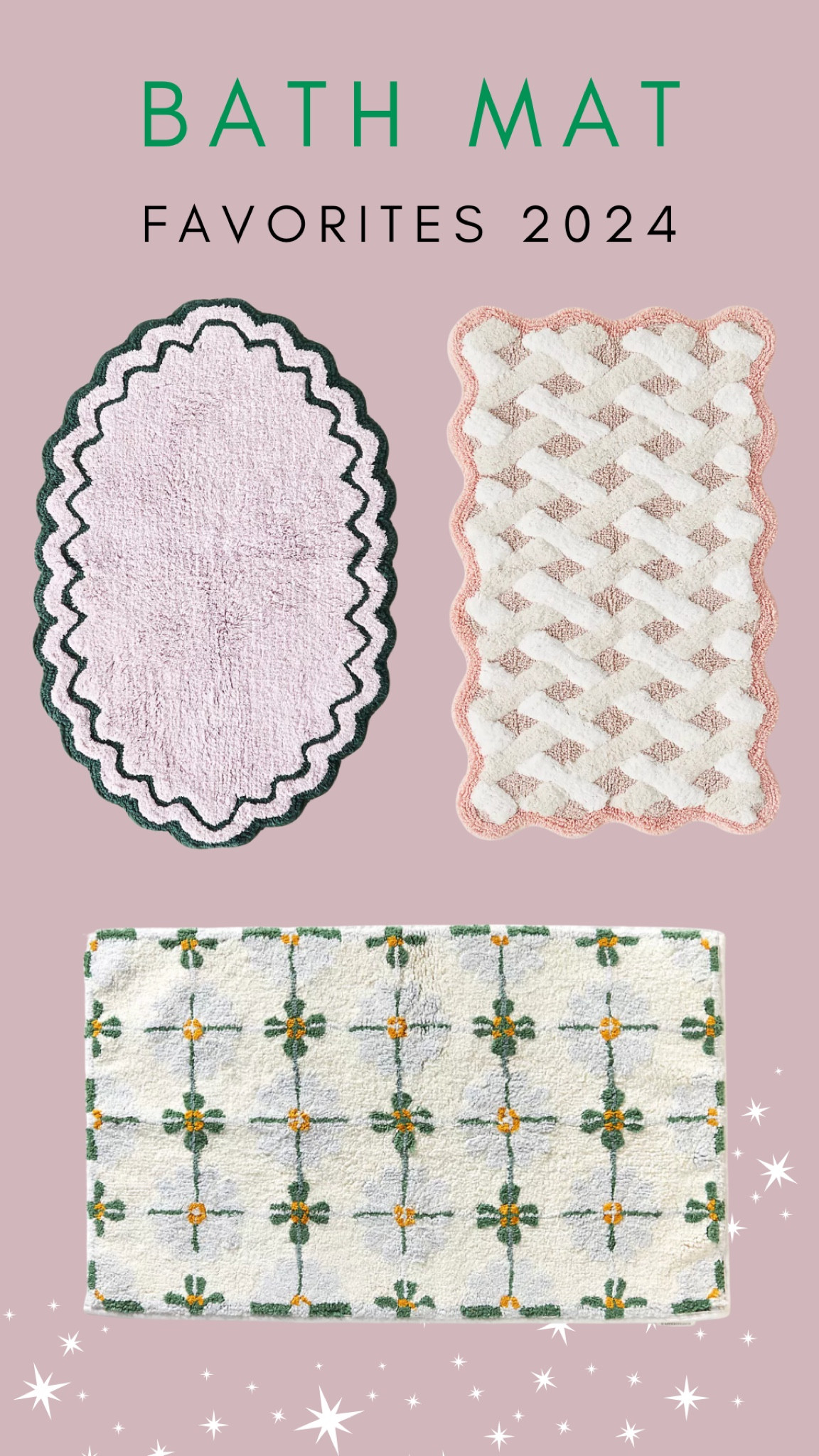 My favorite bath mat picks of 2024 so far! I’m very particular when it comes to bath mats, but I feel these are all beautiful, timeless designs that will upgrade your restroom! 


#LTKhome #LTKstyletip #LTKfindsunder50