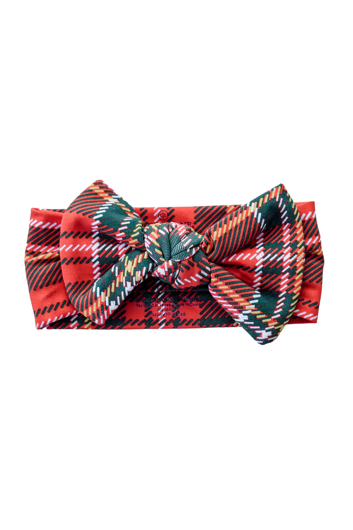 Christmas Knit Bow Headwrap | Plaid Tidings | Caden Lane