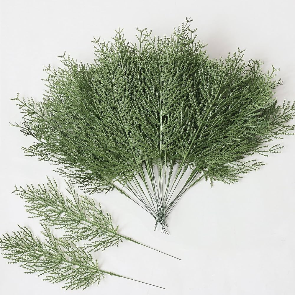 mizii 35Pcs Artificial Pine Branches Green Plants Fake Pine Needles DIY Accessories Greenery Deco... | Amazon (US)
