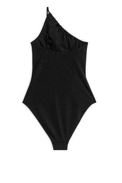 One-Shoulder Swimsuit - Black - Ladies | H&M GB | H&M (UK, MY, IN, SG, PH, TW, HK)