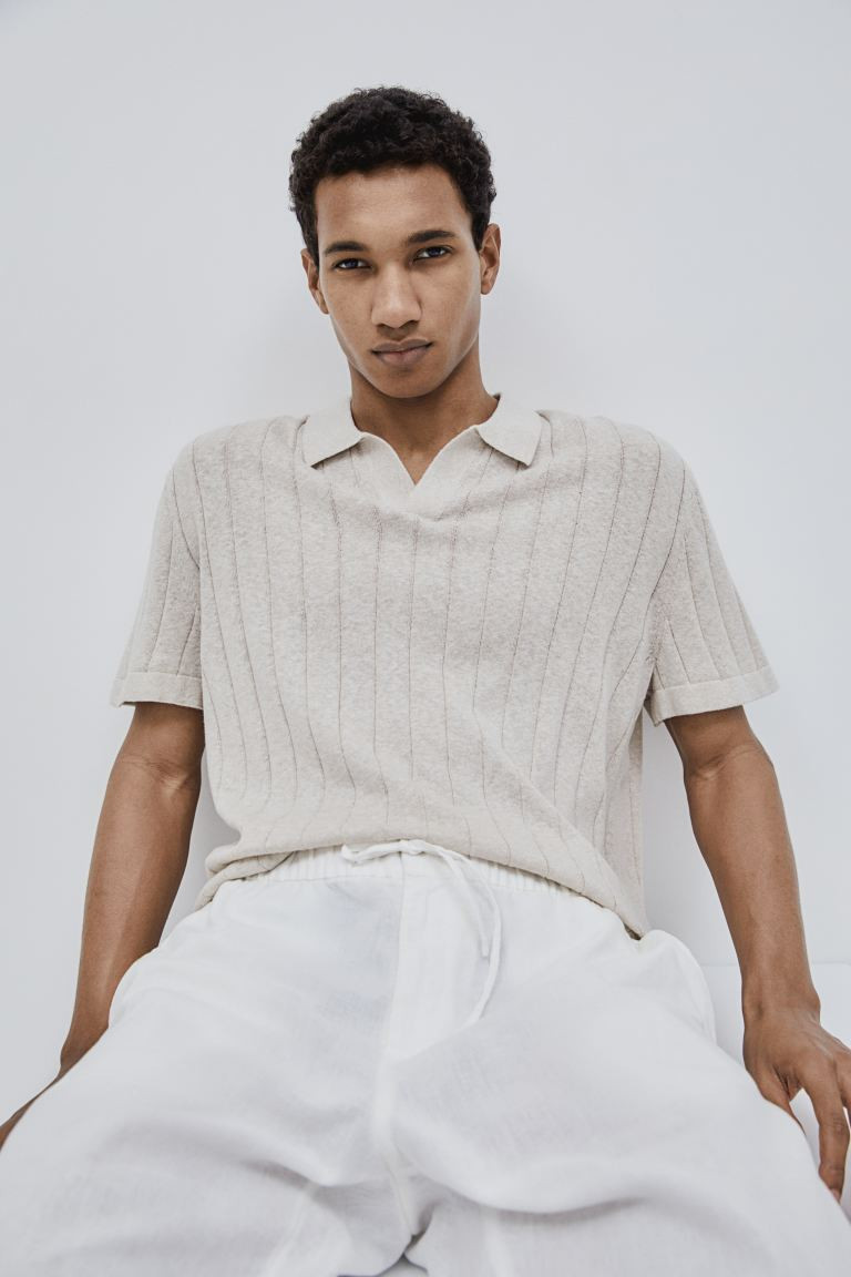 Regular Fit Rib-knit Polo Shirt | H&M (US + CA)