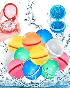 Reusable Water Balloons, Pool Toys Beach Toys, Summer Water Toys, Refillable Water Bomb Splash Ba... | Amazon (US)