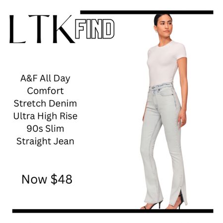 LTK exclusive find. High rise Abercrombie and Fitch on sale. Jeans. Denim  

#LTKsalealert #LTKstyletip #LTKunder50