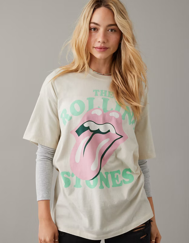 AE Oversized Rolling Stones Graphic Tee | American Eagle Outfitters (US & CA)