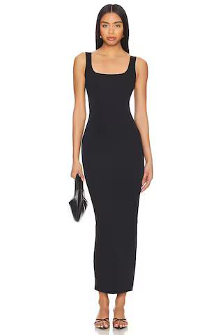 Good American Modern Tank Maxi Dress in Black001 from Revolve.com | Revolve Clothing (Global)