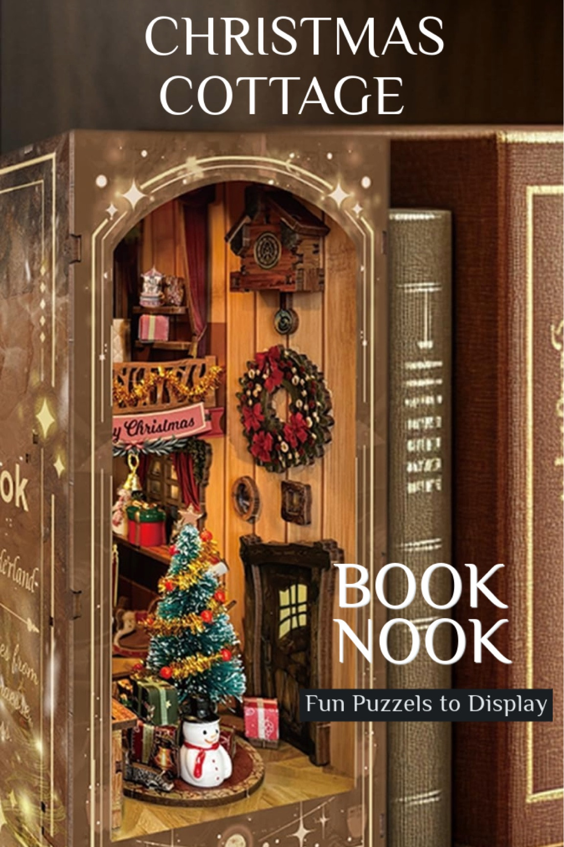 Christmas Cottage Book Nook
Create a magical holiday scene with the Christmas Cottage Book Nook Kit. Featuring a detailed Christmas tree, festive wreath, and a charming snowman, this DIY book nook kit.....
Grab Yours Here: https://amzn.to/3YqHAeV

#puzzletime #craftkit #craftingideas #craftingfun #christmasdecorating #christmasdecorideas #CommissionsEarned

#LTKHoliday #LTKSeasonal #LTKGiftGuide