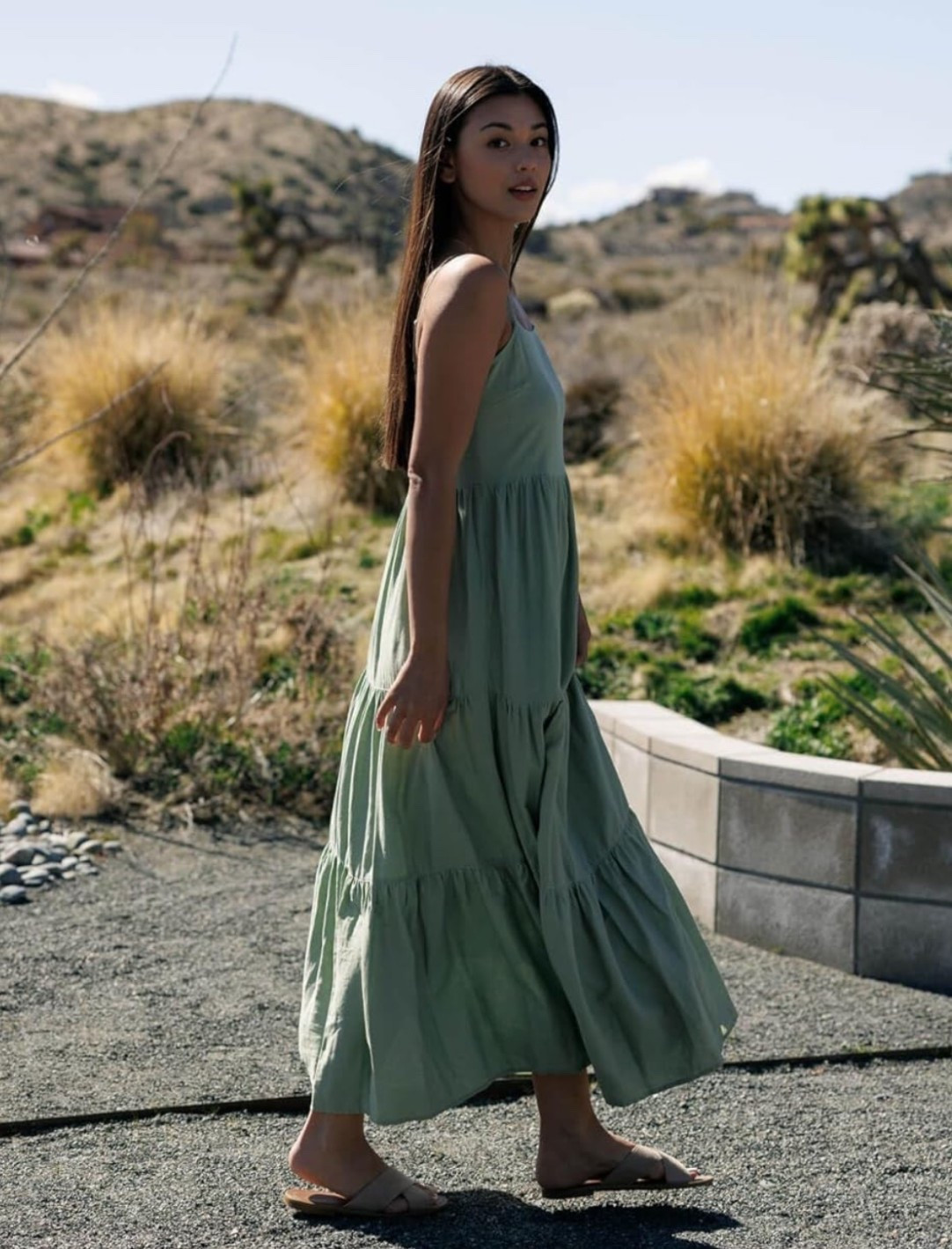 Cali girl style in one effortless dress. ☀️ This tiered linen maxi dress brings easy beach vacation vibes with a breezy flare silhouette and adjustable spaghetti straps for the perfect fit. Light, flattering, and endlessly wearable, it’s the kind of dress you’ll live in all summer long from sandy mornings to sunset dinners.

Throw it on and make every day feel like vacation. ✨

#LTKMidsize #LTKSeasonal #LTKTravel